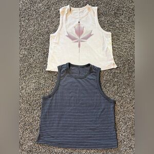 Lululemon classic fit cotton blend tank tops size 8